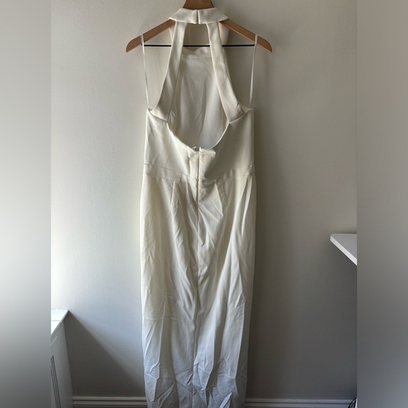 Xscape Crepe Halter Neck side slit dress Sz 16 - Picture 5 of 10